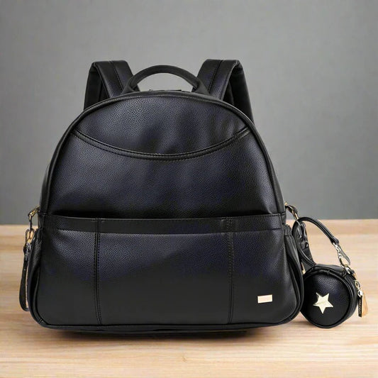 BlackDiaperBackpack™ - Noir - Style, Sac á dos, Confort & Élégance